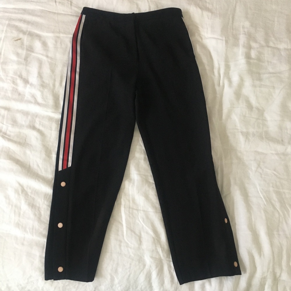 Topshop Black Racing Stripe Trouser